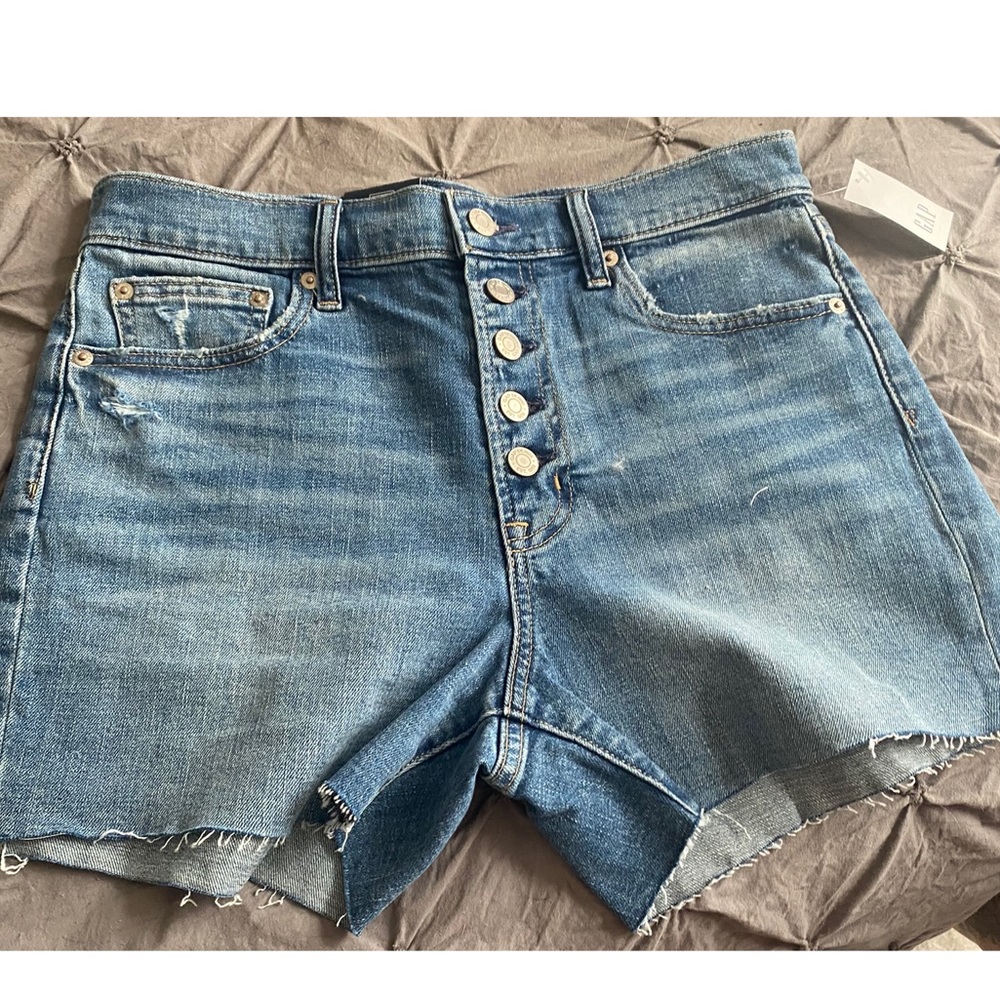 Gap Women's 4'' High Rise Button-Fly Denim Shorts